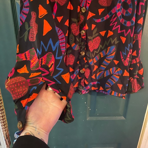 Farm Rio Colorful Patterned Shirt - Picture 4 of 7